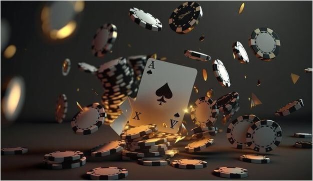 Dealer Live Casino sedang membagikan kartu pada pemain di megahoki88